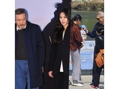 홍상수 감독과 김민희 아기 데리고 외출해 논란