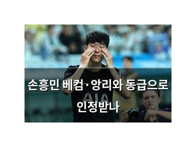 손흥민 베컴·앙리와 동급으로 인정받나