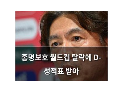 홍명보호 월드컵 탈락에 D- 성적표 받아