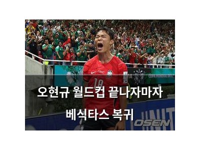 오현규 월드컵 끝나자마자 베식타스 복귀
