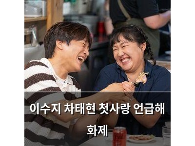 이수지 차태현 첫사랑 언급해 화제