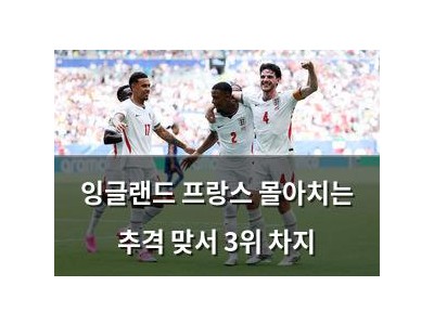 잉글랜드 프랑스 몰아치는 추격 맞서 3위 차지