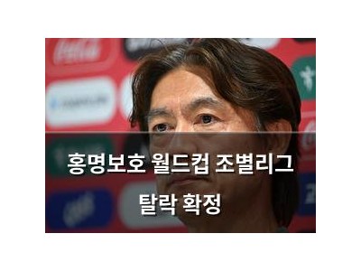 홍명보호 월드컵 조별리그 탈락 확정