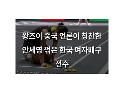 왕즈이 중국 언론이 칭찬한 안세영 꺾은 한국 여자배구 선수