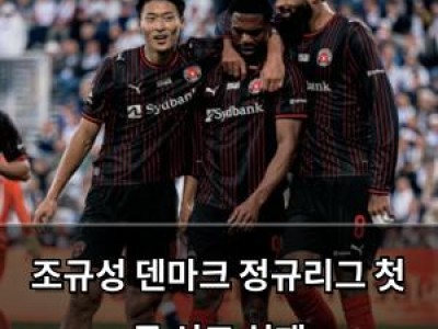 조규성 덴마크 정규리그 첫 골 신고 실패